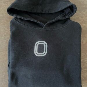 Black Overtime Hoodie with White Logo